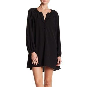 Sage Split Neck Bishop Sleeve Dress